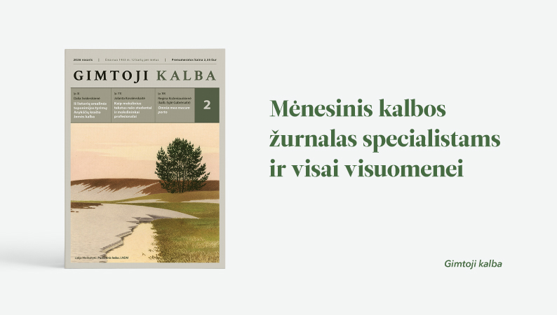 „Gimtosios kalbos“ vasario mėnesio numeris