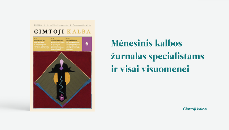 „Gimtosios kalbos“ birželio mėnesio numeris