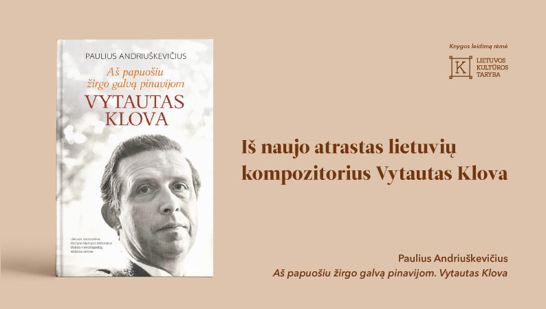 Knygos „Aš papuošiu žirgo galvą pinavijom. Vytautas Klova“ viršelis