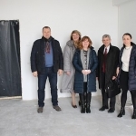 Representatives of the National Library and YIVO at the premises of the planned centre for Judaica research