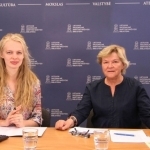 Strateginių projektų plėtros skyriaus projektų vadovė Gabija Daukšaitė ir rašytoja Kristina Gudonytė