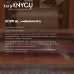 Žurnalo „Tarp knygų“ 2026 m. 3-iojo numerio viršelis