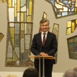 The Secretary General of the Council of Europe visited the National Library, where an information point for Belarusians will open this year 