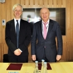 Prof. Dr. Renaldas Gudauskas, Director General of the Martynas Mažvydas National Library of Lithuania, and Roly Keating, Chief Executive of the British Library and Chairman of CENL