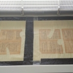 Dokumentų restauravimo bandymai popieriaus liejimo mašina DRM-1