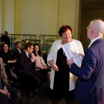 Latvijos universiteto akademinės bibliotekos direktorė V. Kocerė parodos atidaryme