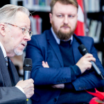 Prof. V. Landsbergis ir portalo „15min.lt“ aktualijų žurnalistas Paulius Gritėnas