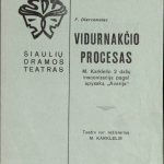 Spektaklio „Vidurnakčio procesas“ programa