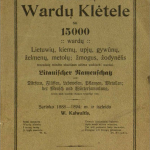 Knygelė „Lietuwiszkų wardų klėtele“ (1910 m.) © epaveldas.lt