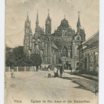 Senieji Lietuvos atvirukai ir fotografijos. Vilnius ir jo apylinkės. Vilna. Églises de Ste. Anne et des Bernardins. – 1902 © epaveldas.lt