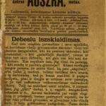 Auszra / dėl redakcijos atsiliepia J. Mikszas [fakt. Jonas Basanavičius]. – 1883–1886 © www.epaveldas.lt