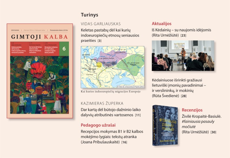 Gimtosios kalbos leidinio turinys