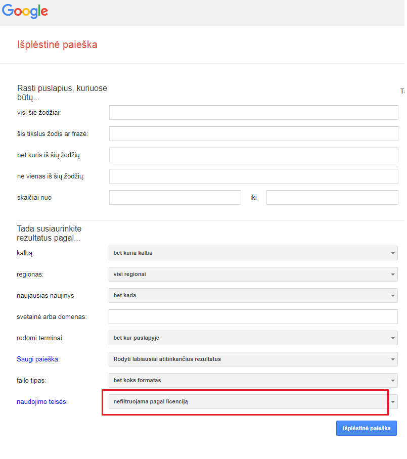 google paieska high res